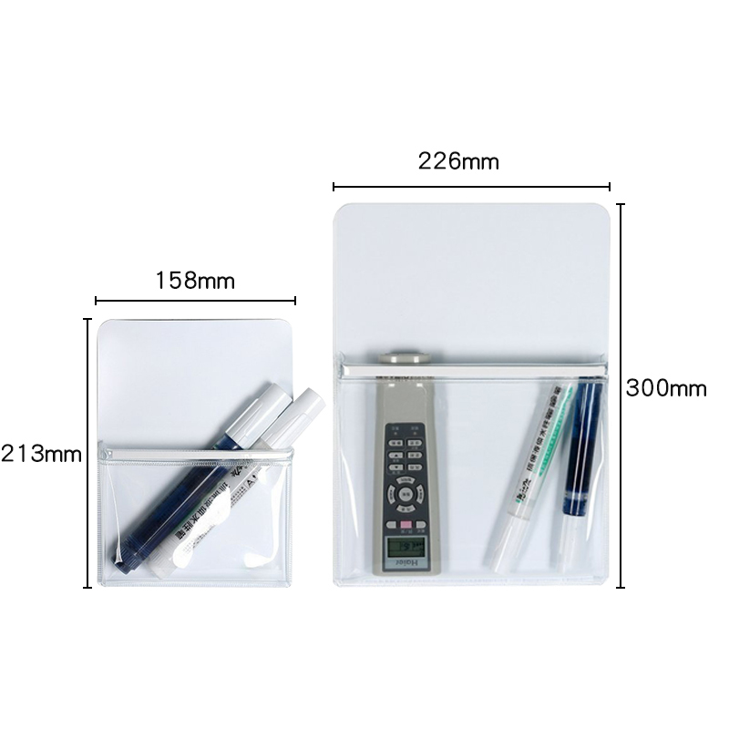 带磁白板笔收纳笔袋整理袋透明