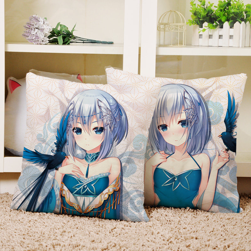 约会大作战古风鸢一折纸动漫周边定制睡觉抱枕方形靠枕坐垫二次元