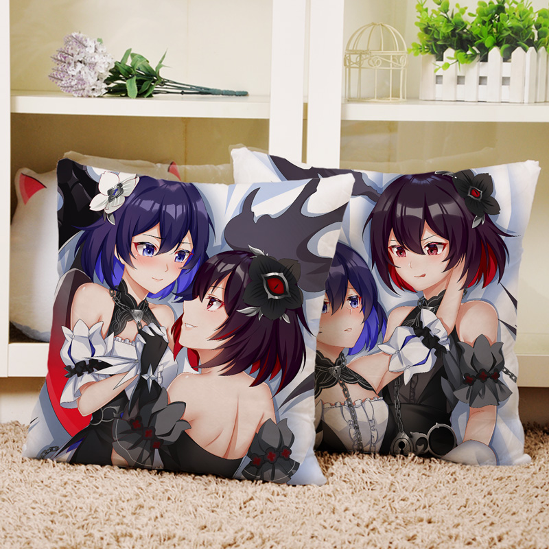 崩坏学园3崩三周边 彼岸双生希尔动漫定制睡觉抱枕方形靠垫垫坐垫