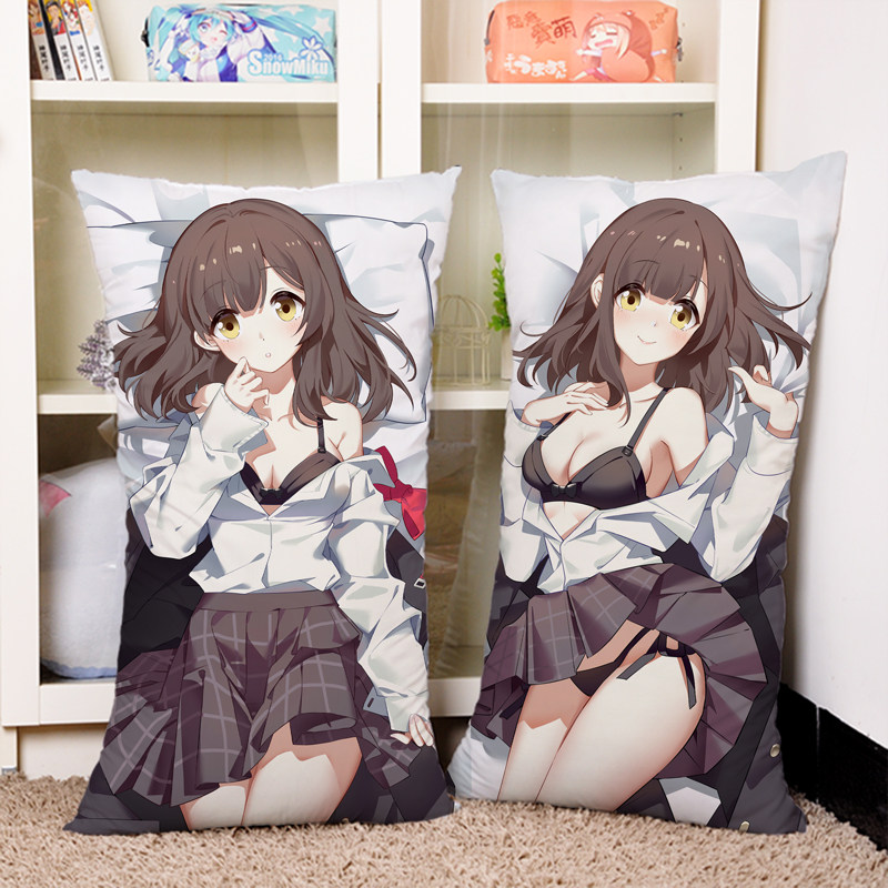 然后捡到女高中生 荻原沙优 动漫睡觉抱枕长枕二次元周边