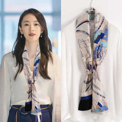 明星同款围巾装饰小长条韩版春秋