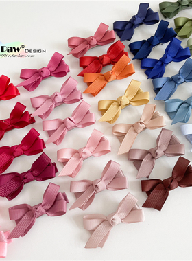 64全色bow同款蝴蝶结发夹6cm小号儿童发饰送基础发带婴儿宝宝头饰