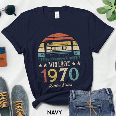 1970  Cassette 54 year old birthday party t shirts