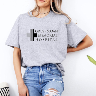 Greys Anatomy T Shirt美剧格蕾医生短袖女T恤宽松圆领上衣夏服装