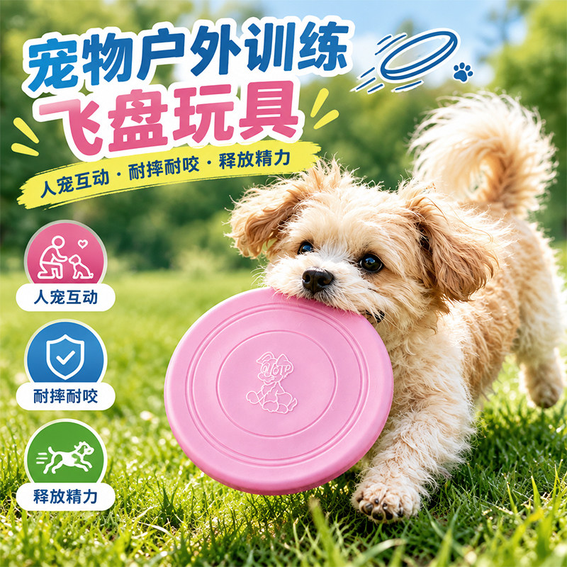 宠物户外飞盘玩具可水洗互动解闷狗狗益智训练狗狗玩具人宠互动