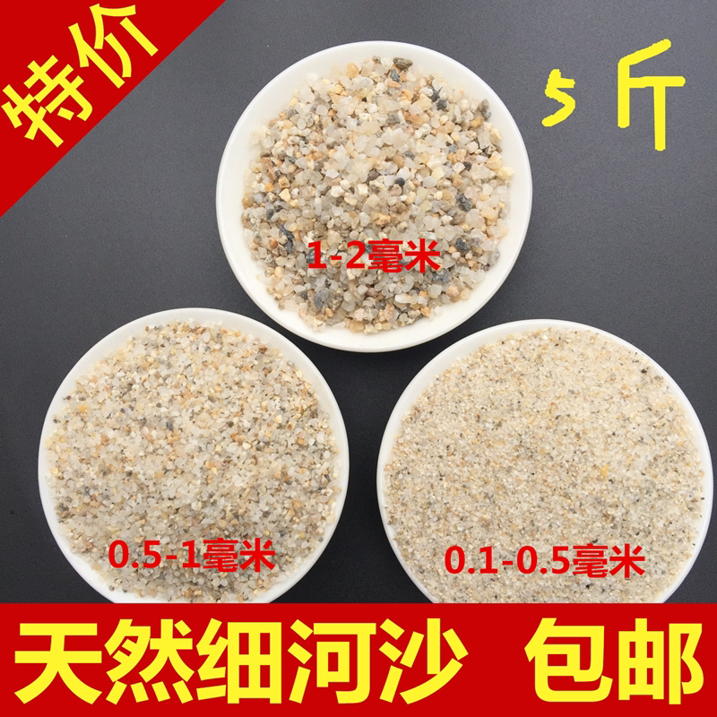天然细河沙子养花用种植土壤多肉兰花专用植料颗粒河沙土鱼缸底砂