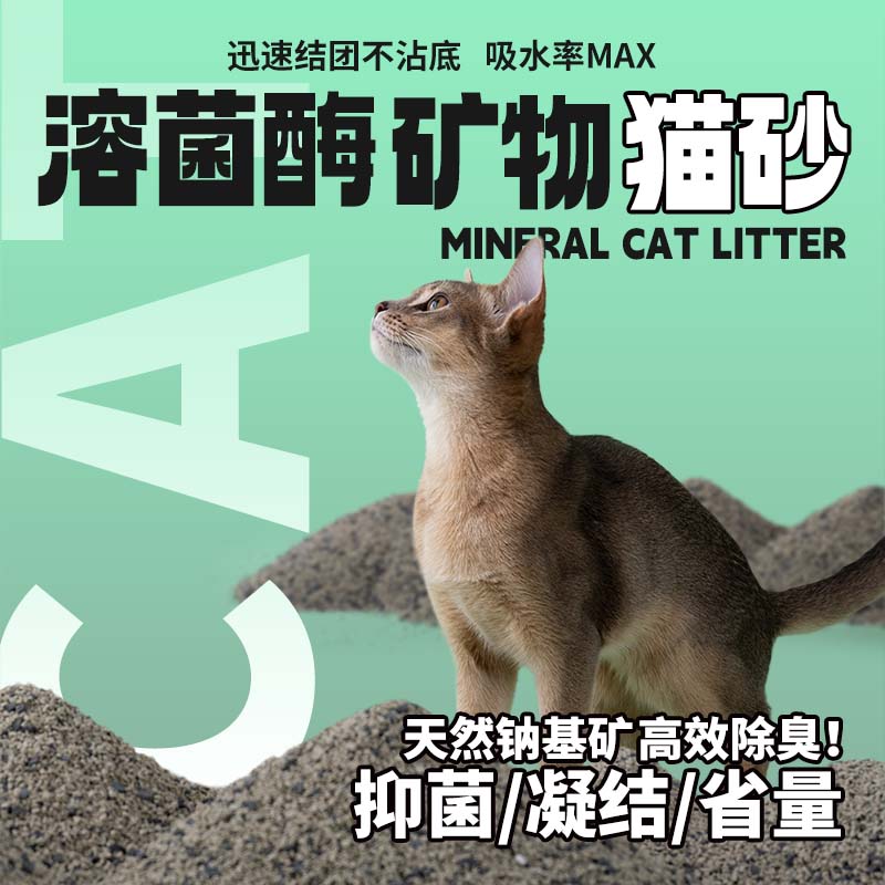 老疯杨矿物猫砂5斤活性炭除臭