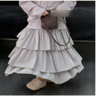裙子百褶长裙儿童蛋糕裙 洋气女童秋装 童装 气质半裙春秋新款
