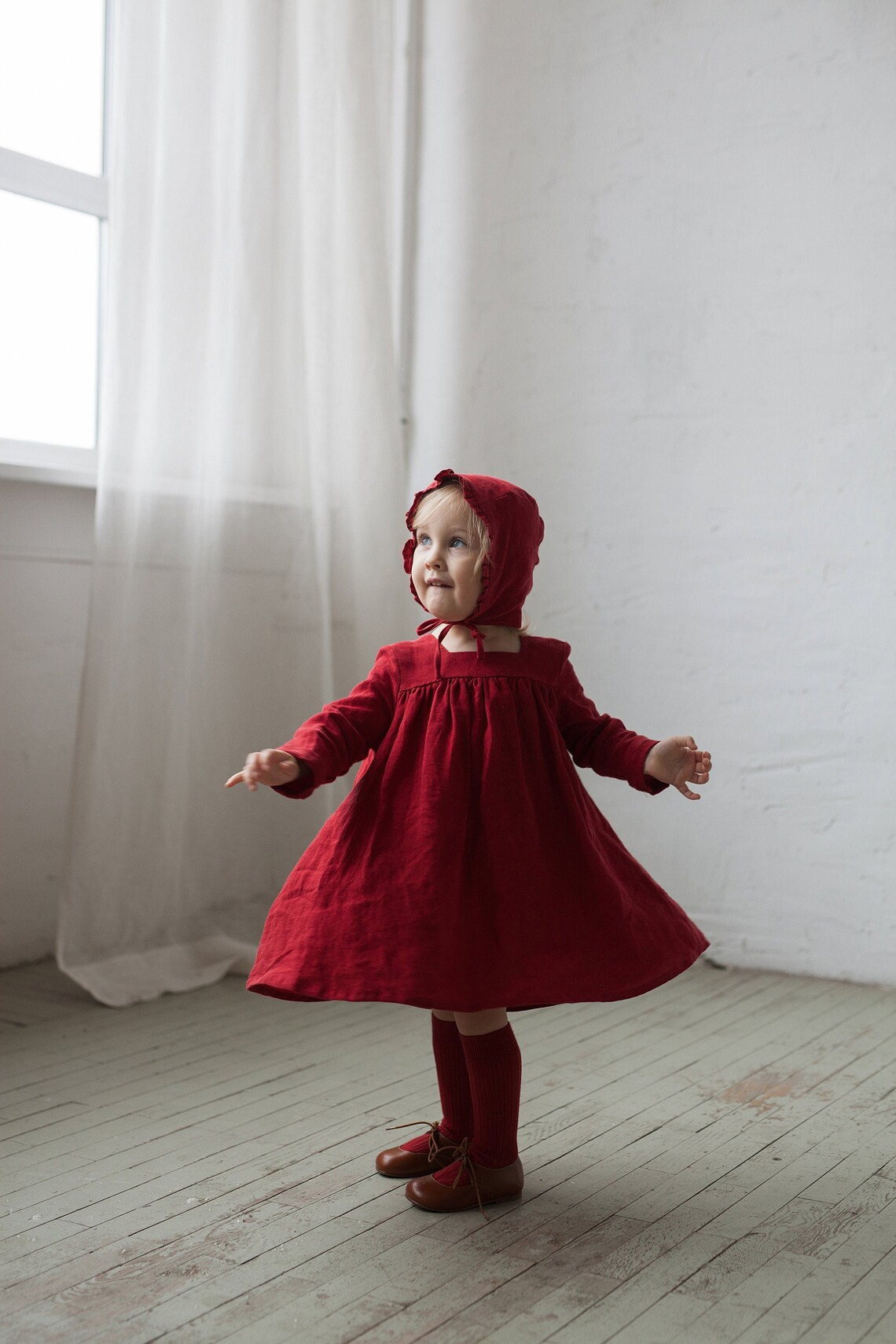 衿依亚麻连衣裙长袖宝宝裙女童公主裙ins风小童生日新年礼物 3895,童装/婴儿装/亲子装,连衣裙,淘宝优惠券,粉丝福利购,淘宝优惠卷