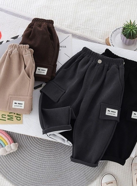 儿童女款春季工装裤运动休闲裤90150码运动裤中大童洋气小童宽松