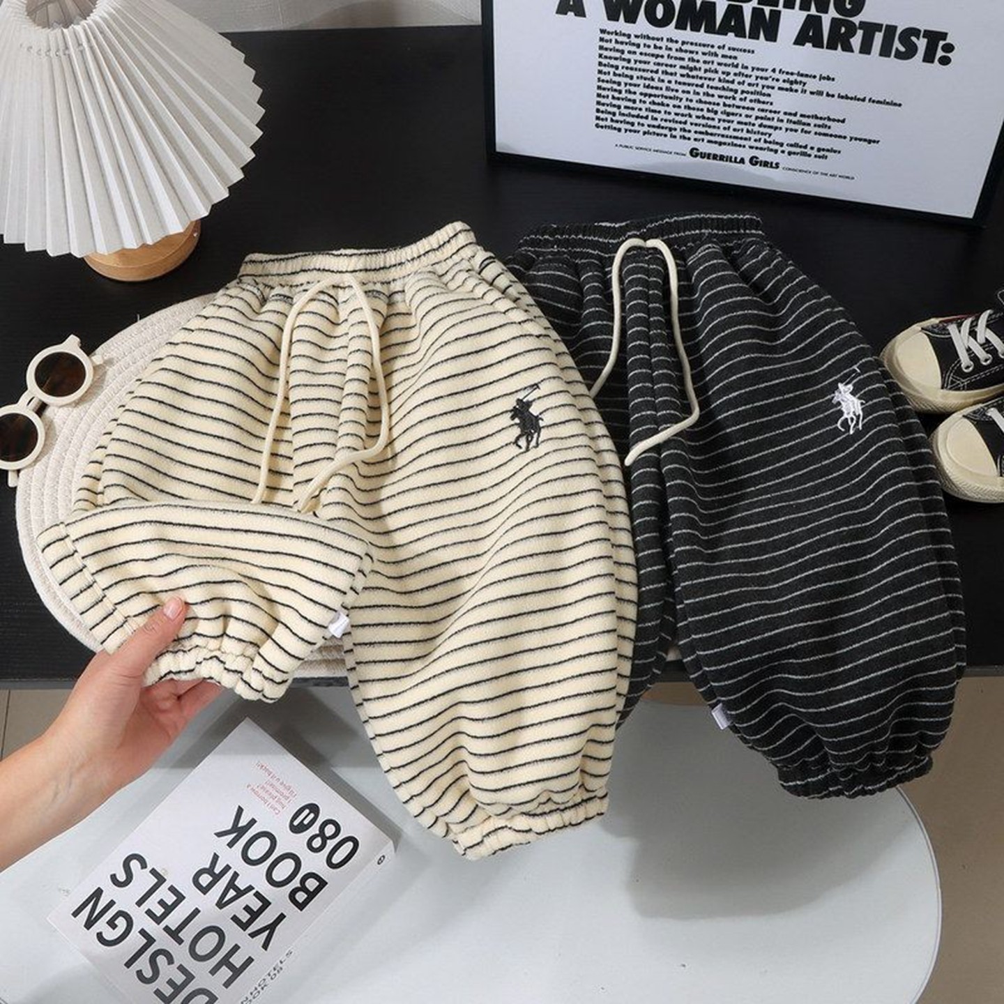 儿童条纹加绒加厚裤子冬季洋气外穿加厚休闲裤卫裤运动加绒裤子,童装/婴儿装/亲子装,儿童牛仔裤,淘宝优惠券,粉丝福利购,淘宝优惠卷