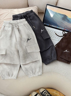 儿童新款春季工装裤运动休闲脏脏裤90150码运动裤中大童洋气小童