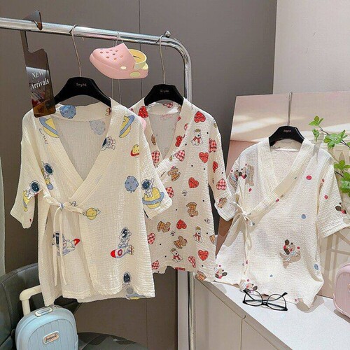 类100棉儿童浴袍夏季薄款浴巾服