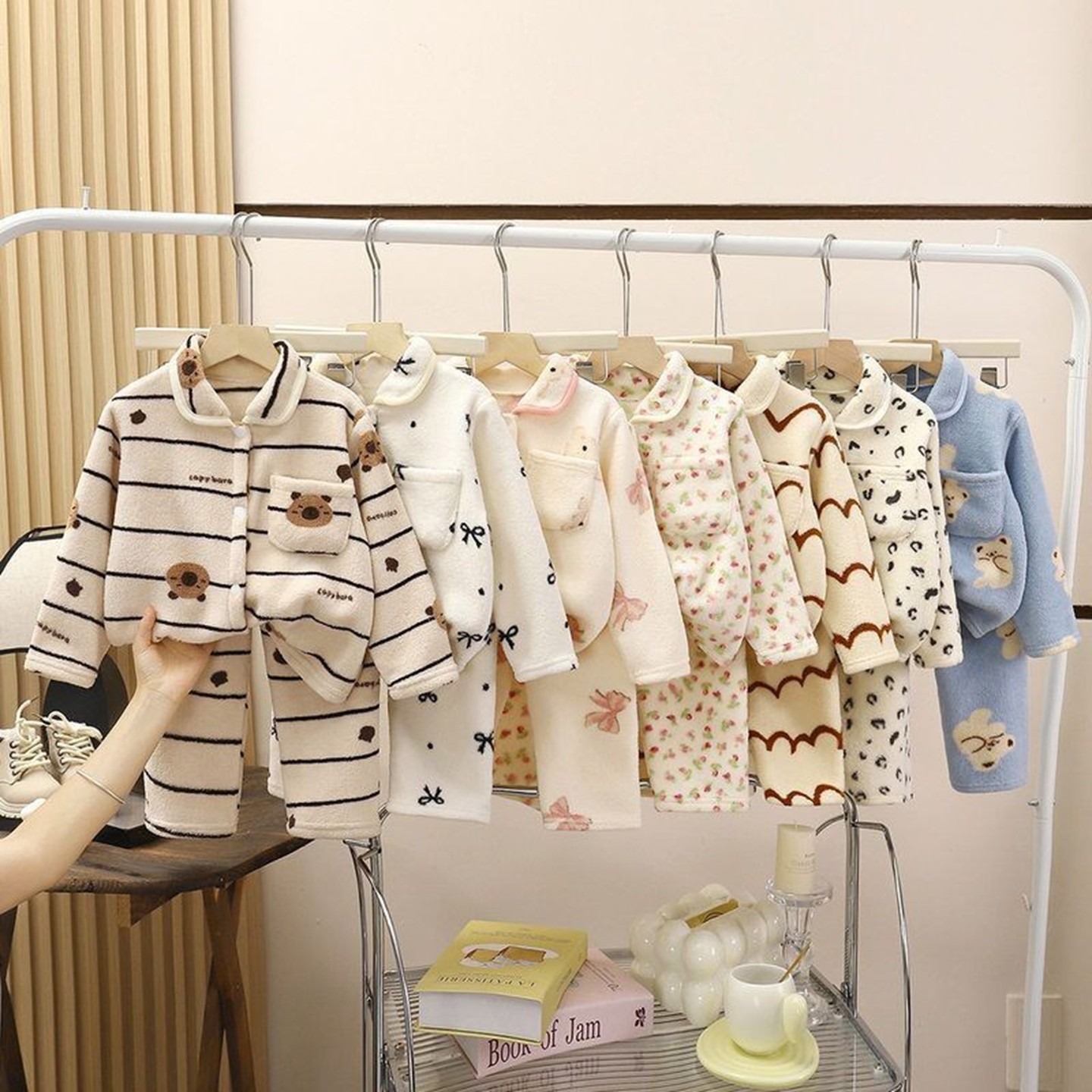 儿童睡衣套装加绒加厚男童法兰绒