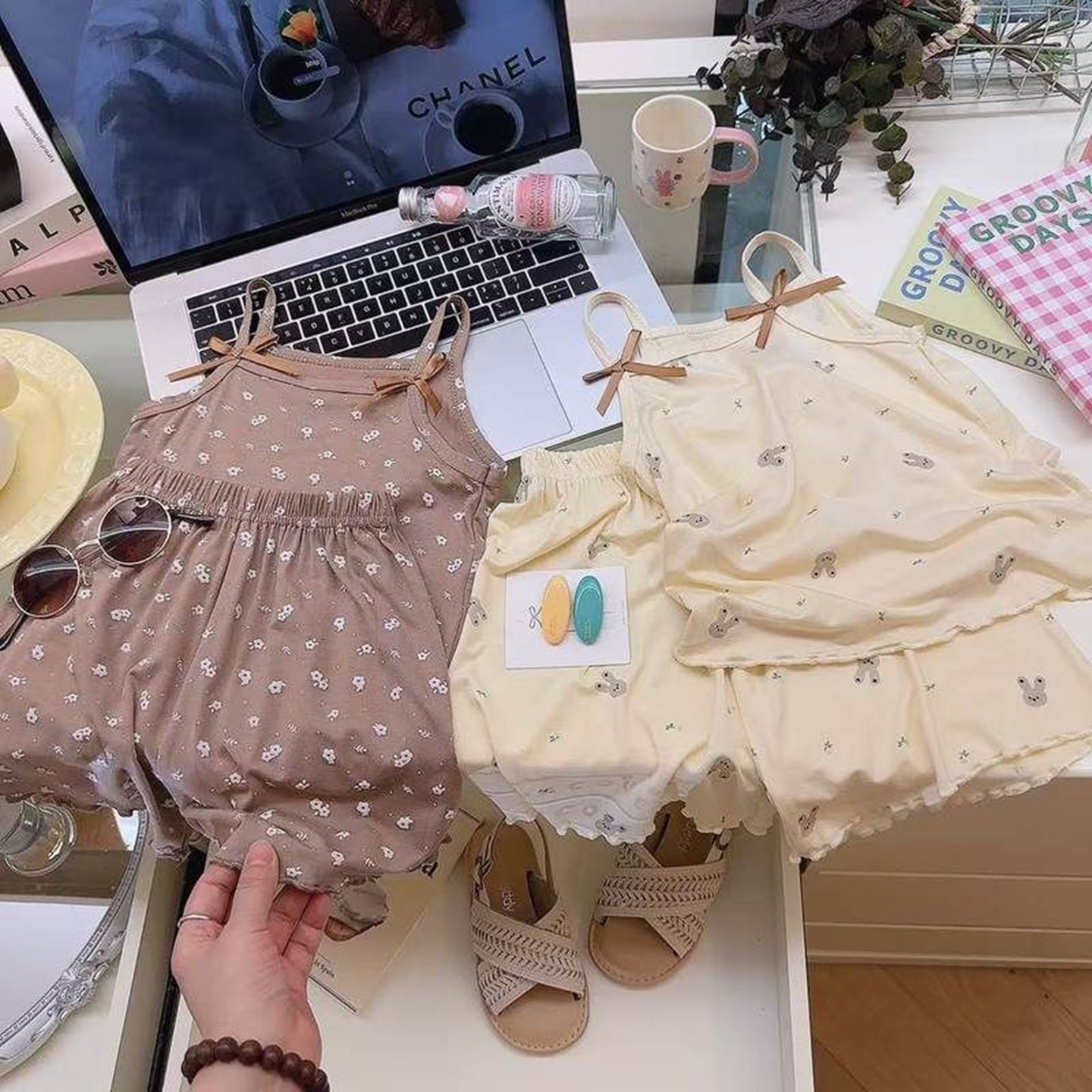 2025新款儿童睡衣女宝宝莫代尔吊带家居服套装背心短裤碎花甜美,童装/婴儿装/亲子装,家居服套装,淘宝优惠券,粉丝福利购,淘宝优惠卷