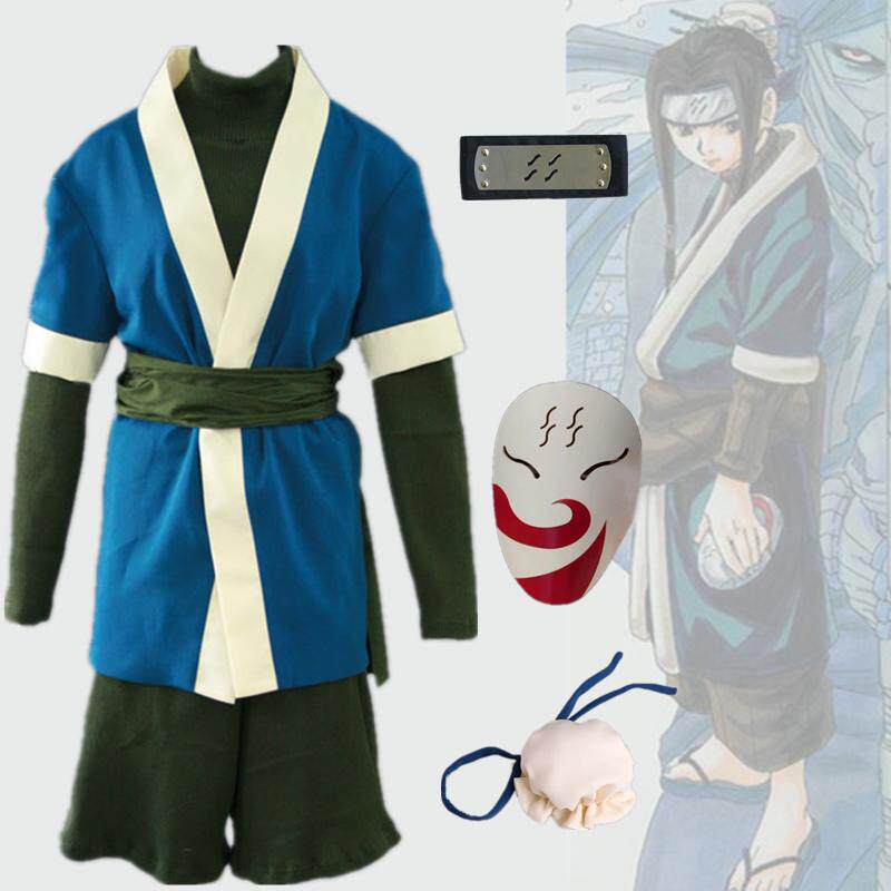 火影白男装和服雾忍白COS忍面具