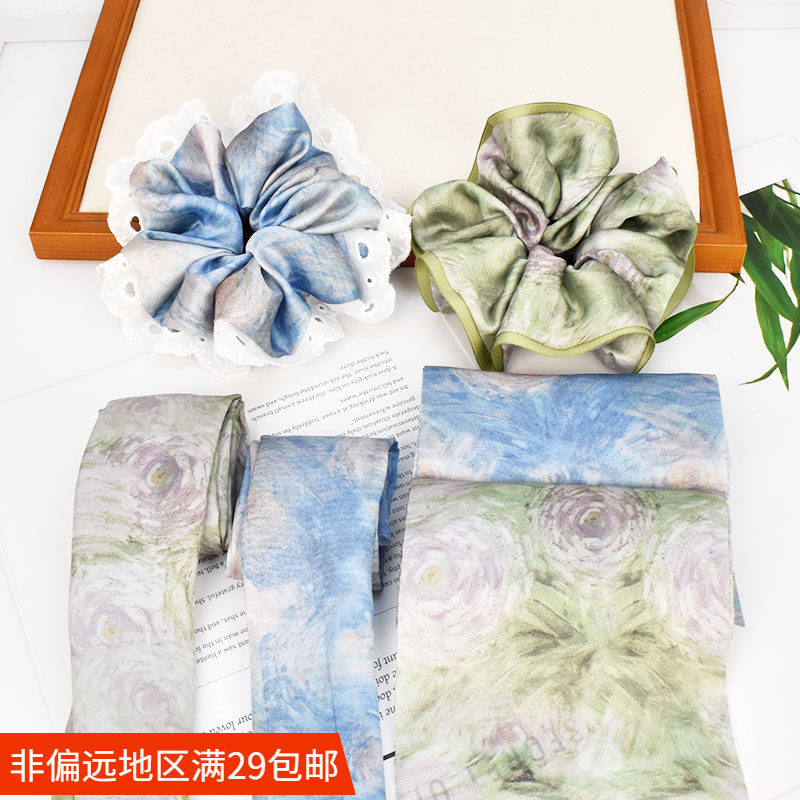 星空蓝色布筒子油画布条大肠圈