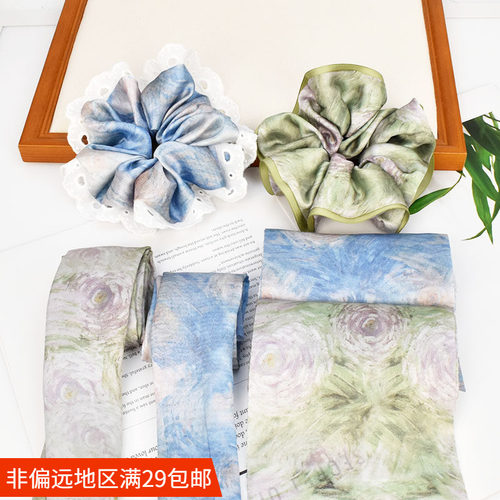 星空蓝色布筒子油画布条大肠圈