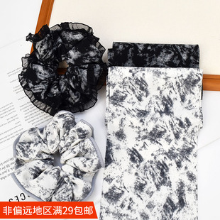 水墨晕染布艺布条发饰大肠圈手作材料 头饰品diy材料配件服装辅料