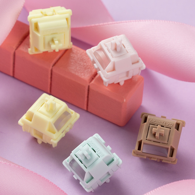 Gateron佳达隆草莓薄荷香蕉巧克力奶昔轴线性段落五脚轴出厂自润