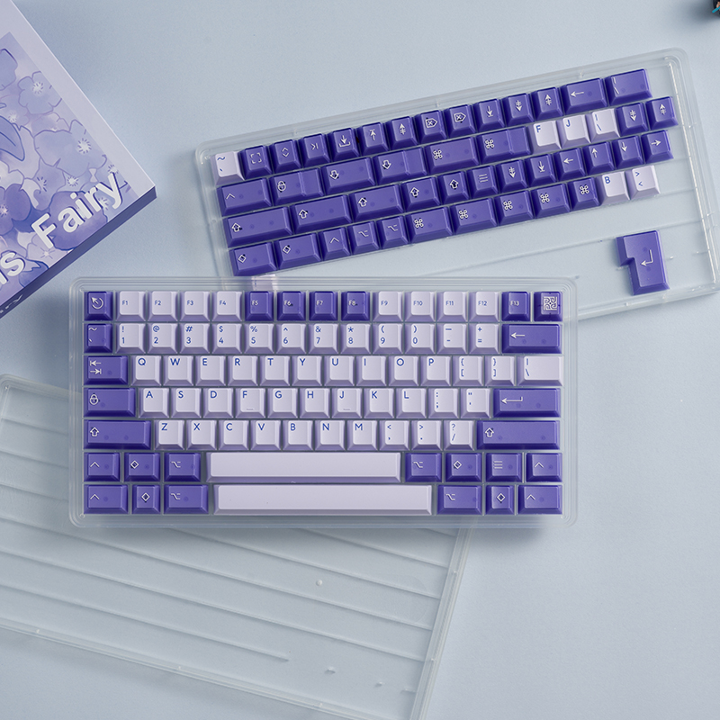 KBDfans客制机械键盘abs材质二色半透PBTfans Fairy仙女紫色键帽 电脑硬件/显示器/电脑周边 键盘 原图主图