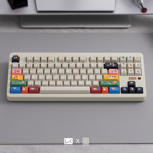 PBTfans  Absolute 机械键盘pbt热升华原厂键帽玻璃微珠类肤原厂