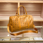 新款 香港正品 代购 真皮旅行包女士运动健身包轻便行李袋牛皮手提包