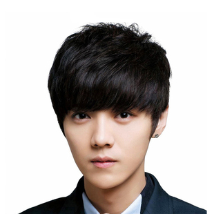 假发男真发短发 层次感男假发韩版透气手织网红逼真蓬松帅气真发