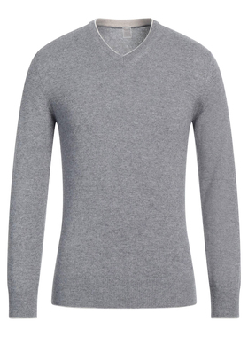 意大利产 小BC 经典一线 E 秋冬 灰色 山羊绒 V领毛衣