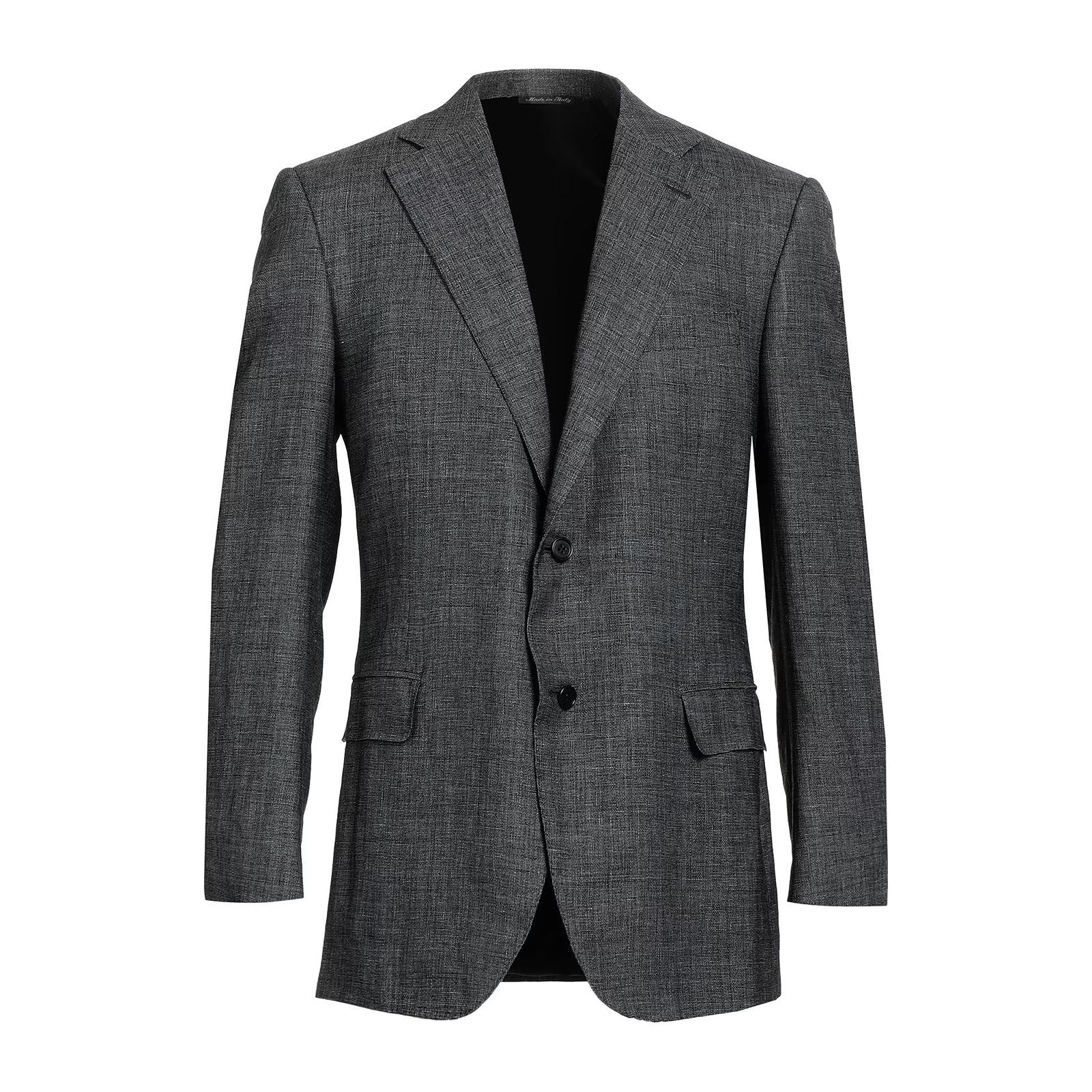 canali 秋冬 烟灰色亚麻-羊毛-真丝 西服