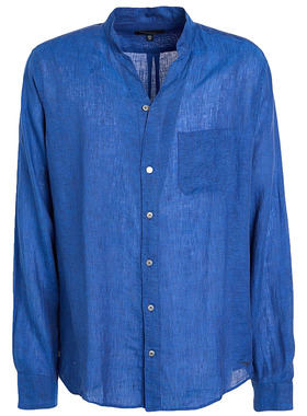 LP创立顶吉休闲品牌 超一线SEASE 春夏 爱尔兰亚麻古巴领长袖衬衫