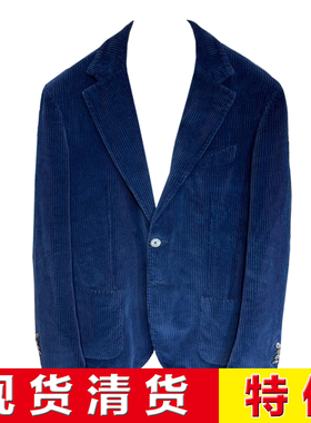 现货清货意大利顶吉品牌Andre Maurice 秋冬 深蓝色 纯棉休闲西服