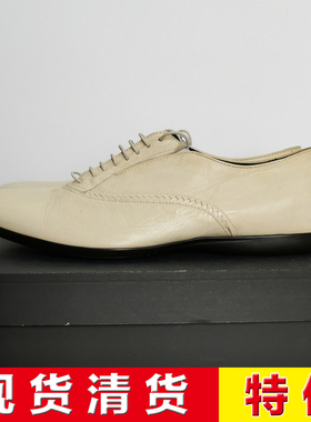 公价5280 意大利一线ALBERTO GUARDIANI春夏米白色头层牛皮牛津鞋