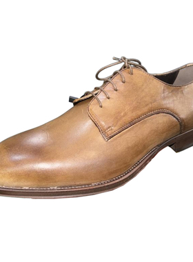 公价6080 意大利一线 ALBERTO GUARDIANI 咖色头层牛皮 德比鞋