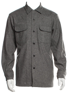 高端二线 Pendleton 秋冬 深灰色羊毛 毛呢 衬衫款夹克