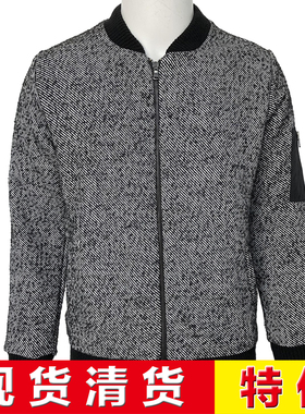 现货清货超低特价 公价8200高端二线F秋冬灰色加厚老钱风毛呢夹克
