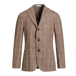 调货 意国原产 布雷西亚 春夏 撞色格纹羊毛 无结构轻便休闲西服B