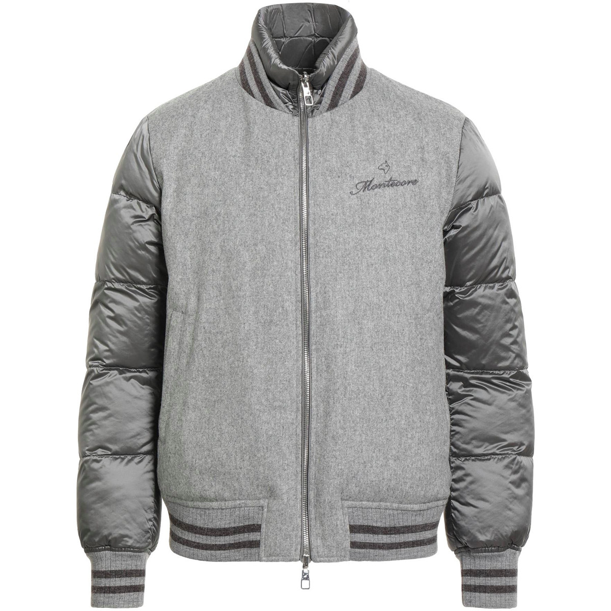 高品质推荐 意大利超一线MONTECORE 25秋冬新款 灰色双面穿羽绒服