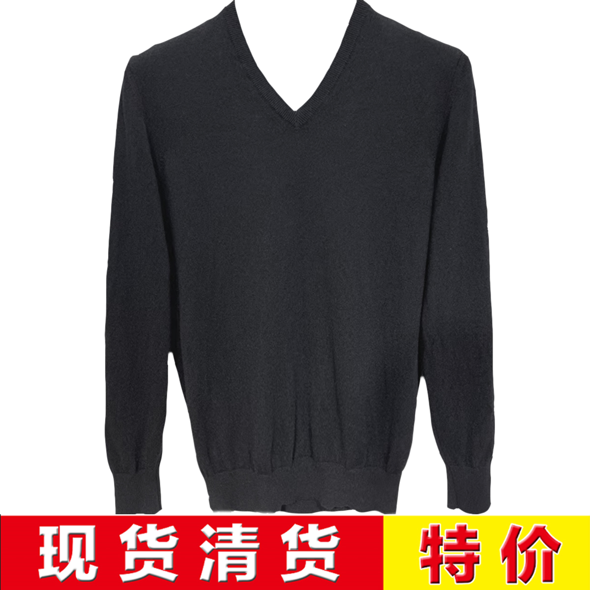 现货清货意大利顶吉品牌Andre Maurice 秋冬黑色羊绒针织衫毛衣