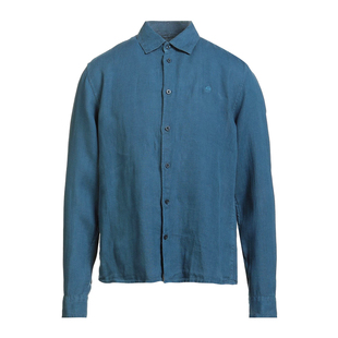 日常经典 衬衫 长袖 男士 亚麻 蓝色 春夏 意国原产 调货