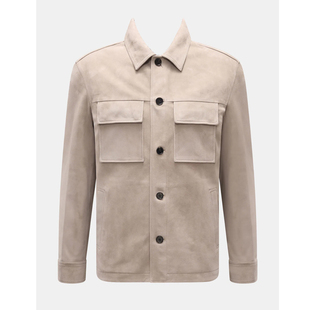 纳帕绒面小牛皮 春夏 老钱风衬衫 款 A男 调货 皮衣 意国原产