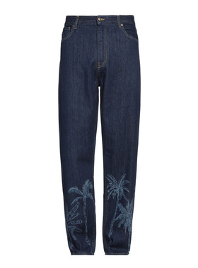 公价12000 顶吉奢侈潮牌ALANUI 四季 手工刺绣椰树日本赤耳牛仔裤