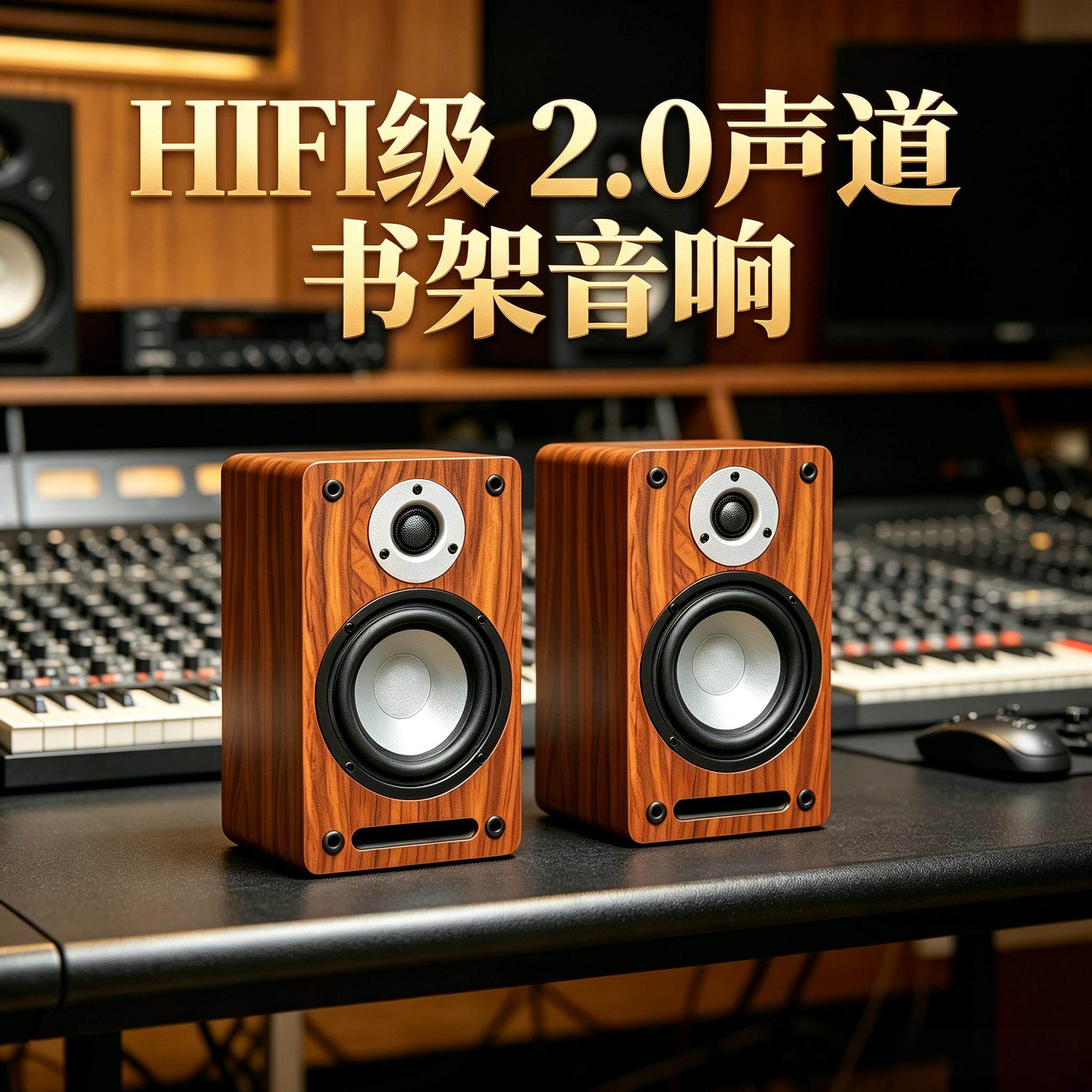 蓝鸟X100独家调音无源音箱HIFI2.0声道3寸+5.5寸书架音箱8欧60W