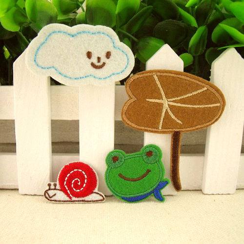 120布贴手工贴儿童卡通个性手工布帖家居装饰贴 青蛙白云蜗牛小树在类目 居家布艺, 缝纫DIY材料、工具及成品, 缝纫DIY配件/辅料/配饰, 布贴中 - 来自Buy2taobao.com提供专业的淘宝代购服务