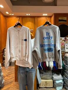 韩国东大门garment公鸡家后背字母印花拉链卫衣外套 新款 现 26春季