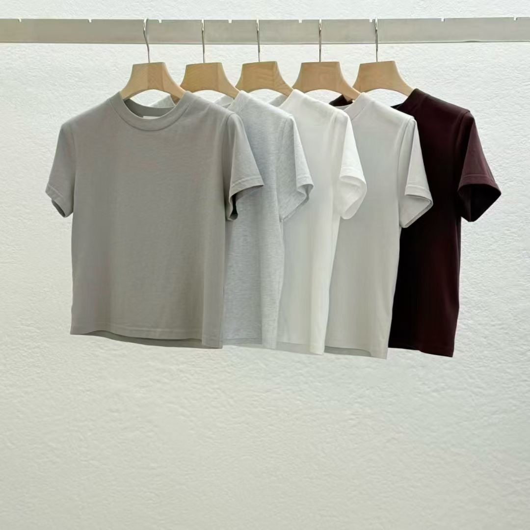 现 26春季新款韩国东大门STATEMENT女圆领纯色百搭基础款短袖T恤,女装/女士精品,T恤,淘宝优惠券,粉丝福利购,淘宝优惠卷