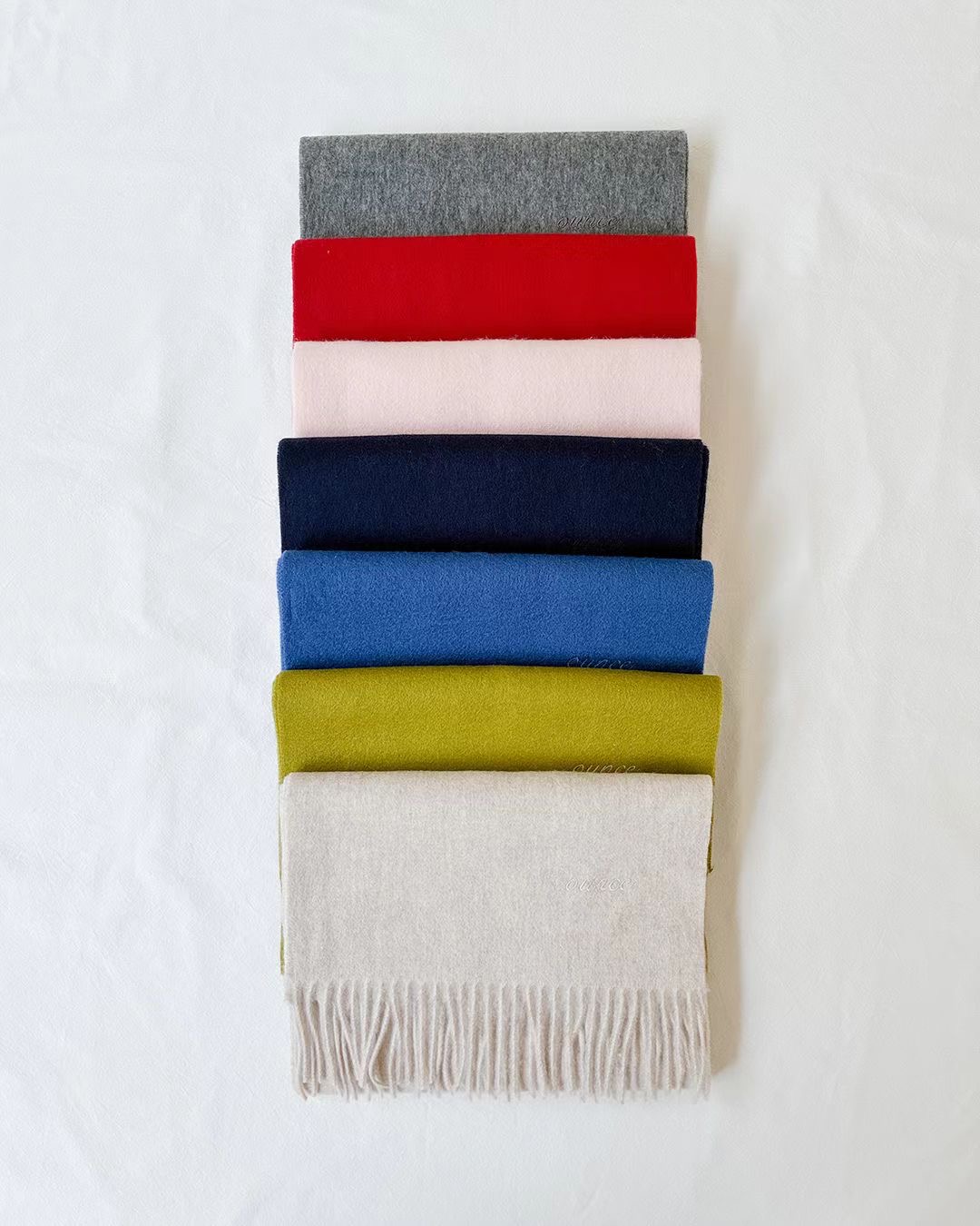 现 25冬季新款韩国东大门OUNCE 氛围感百搭流苏全羊毛围巾女