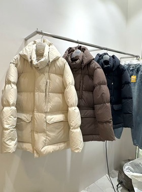 现 25冬季新款韩国东大门woodsage女宽松休闲百搭连帽拉链羽绒服