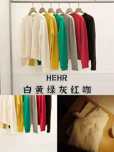 现 26秋季新款韩国东大门HEHR贵姐 舒适百搭休闲针织半长袖毛衣
