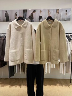 折现 25冬季新款韩国东大门FEBRUARY 小翻领毛呢气质百搭外套上衣